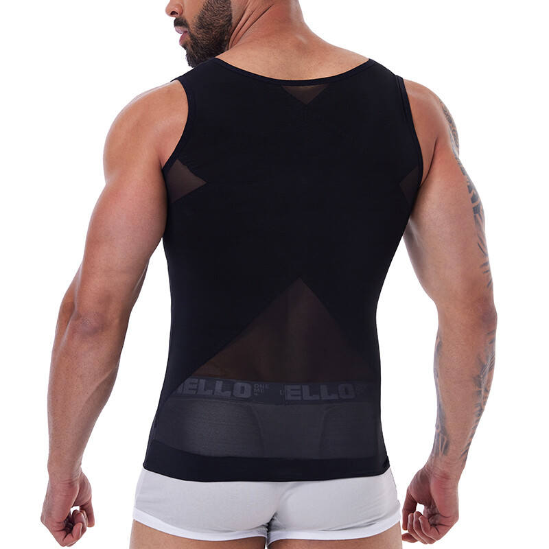 Men Gynecomastia Compression Shirts Tummy Control Body Shaper Tank Top Shapewear