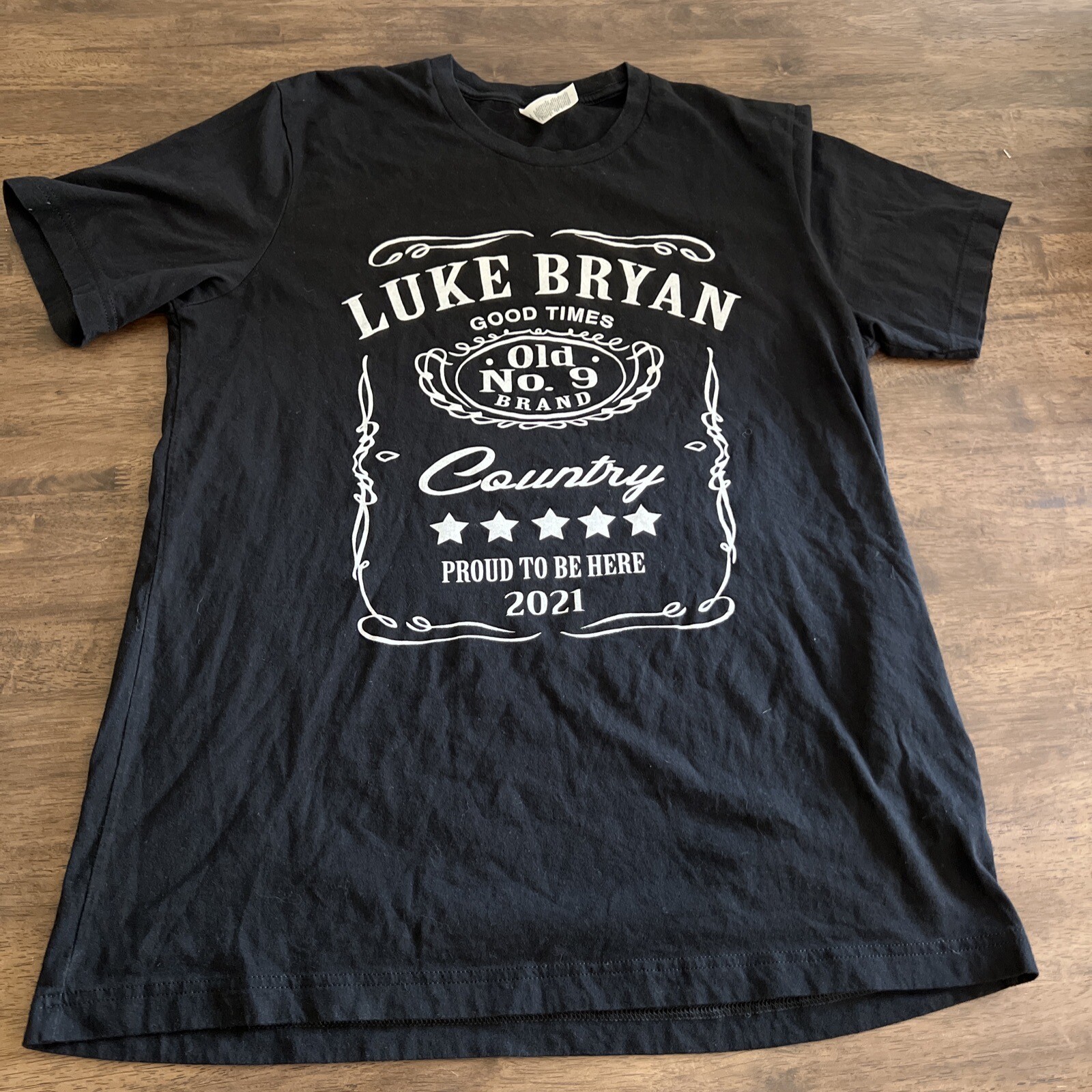 Luke Bryan Proud To Be Right Here Tour 2021 T-Shirt Size Large L Double Sided