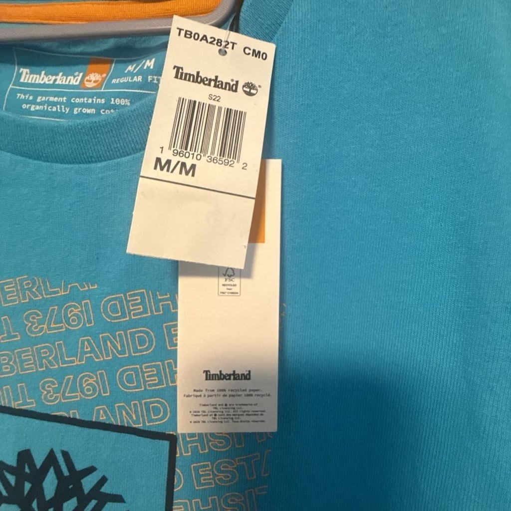 Timberland Men’s Organic Cotton Graphic Logo Short-Sleeve T-Shirt