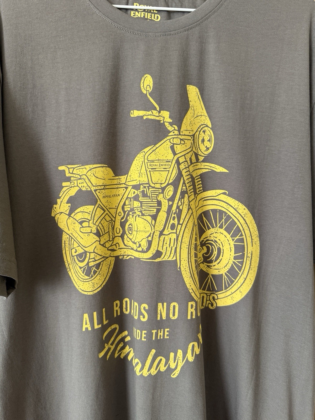 Royal Enfield Men’s Himalayan Motorcycle Graphic T Shirt Sz XL Grey Biker NWT