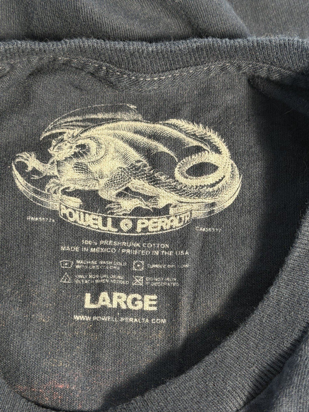 2016 Powell Peralta BONES RIPPER Skateboard Short Sleeve T Shirt Mens Large