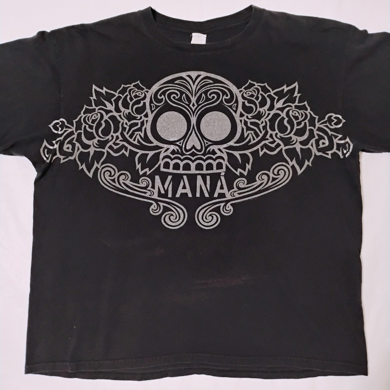 MANA Sugar Skull Roses Mexico Pop Rock Concert Band T-Shirt Size 2X