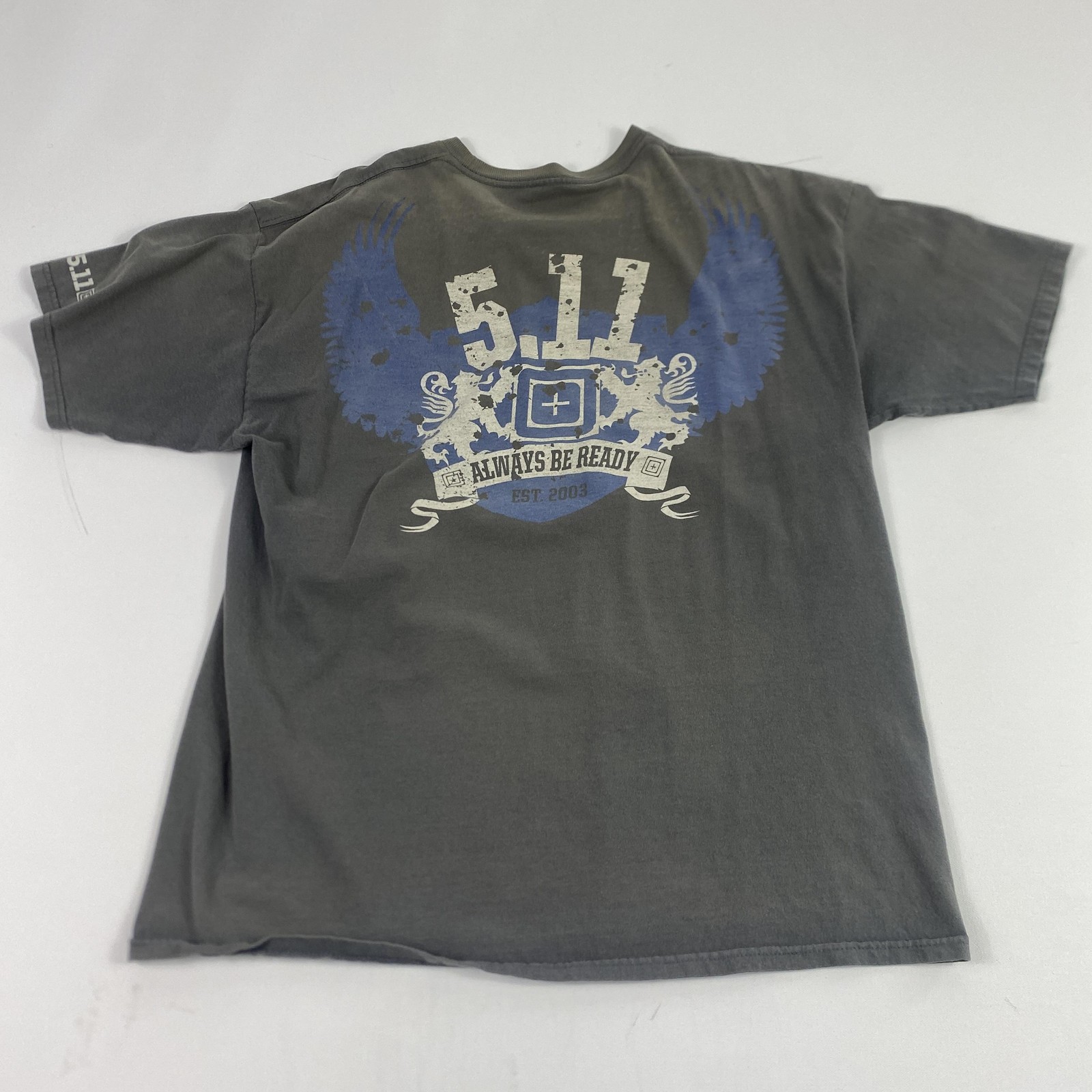 5.11 Shirt Mens Extra Large Gray Always Be Ready Graphic Tee Tactical Crewneck