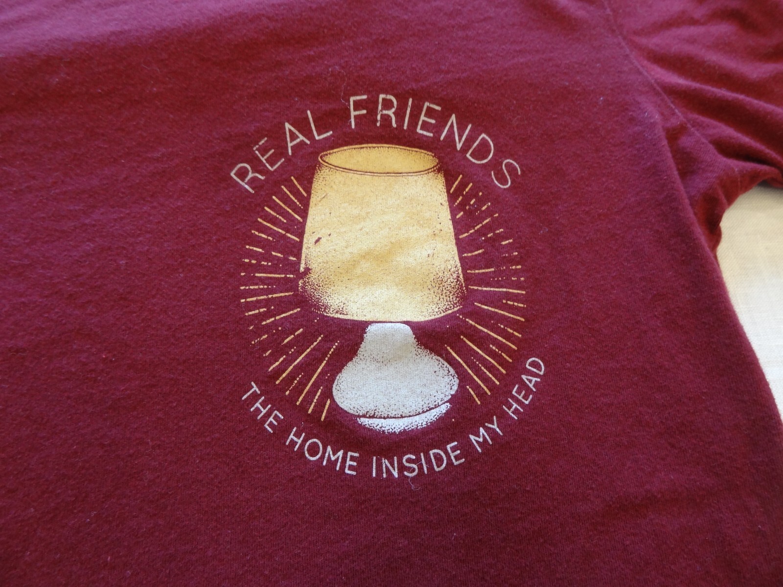 Real Friends The Home Inside My Head T-Shirt Men’s Small Band Lamp