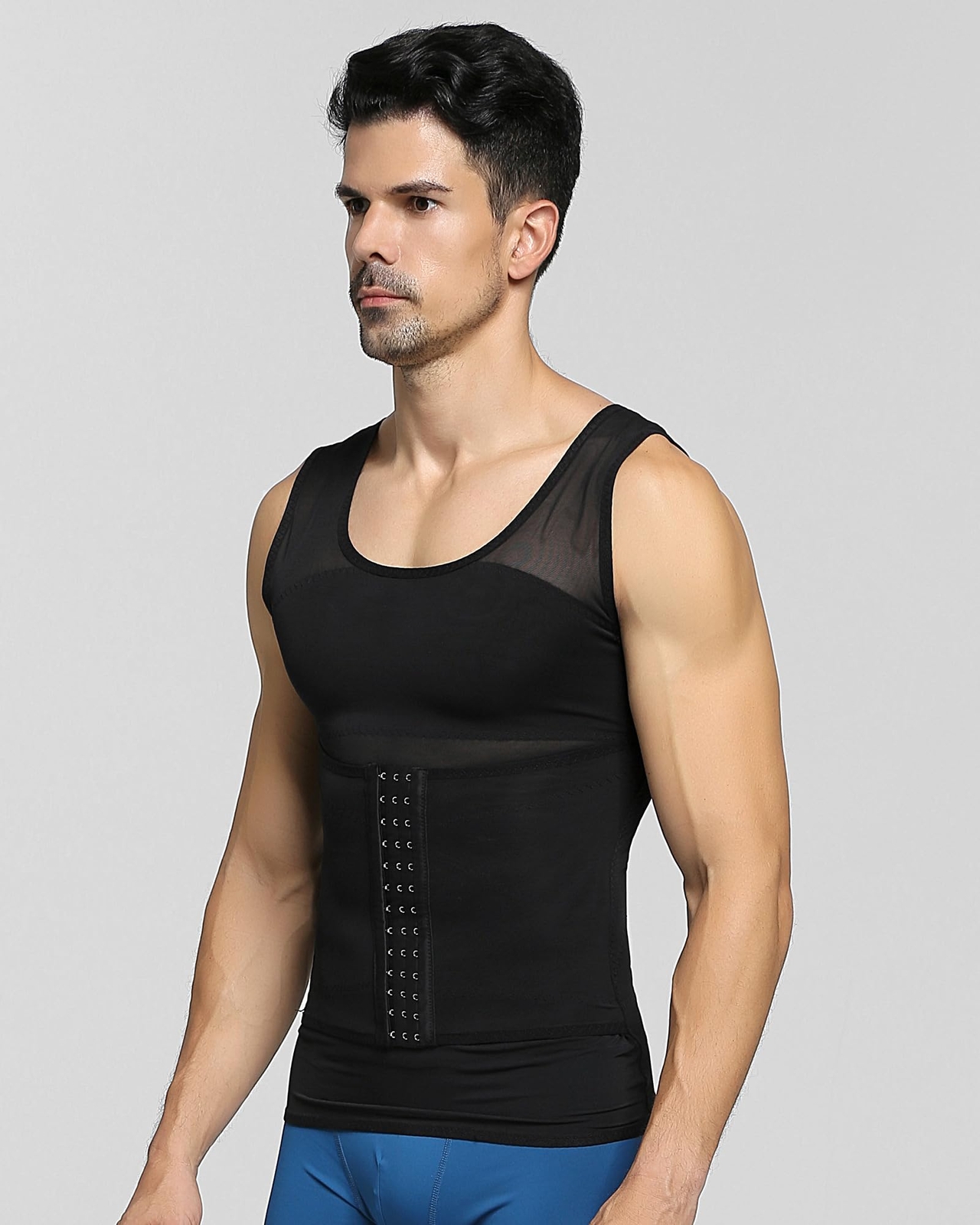 Men Compression Shirts Body shaper Tummy Control Underwear Slimming Girdle US
