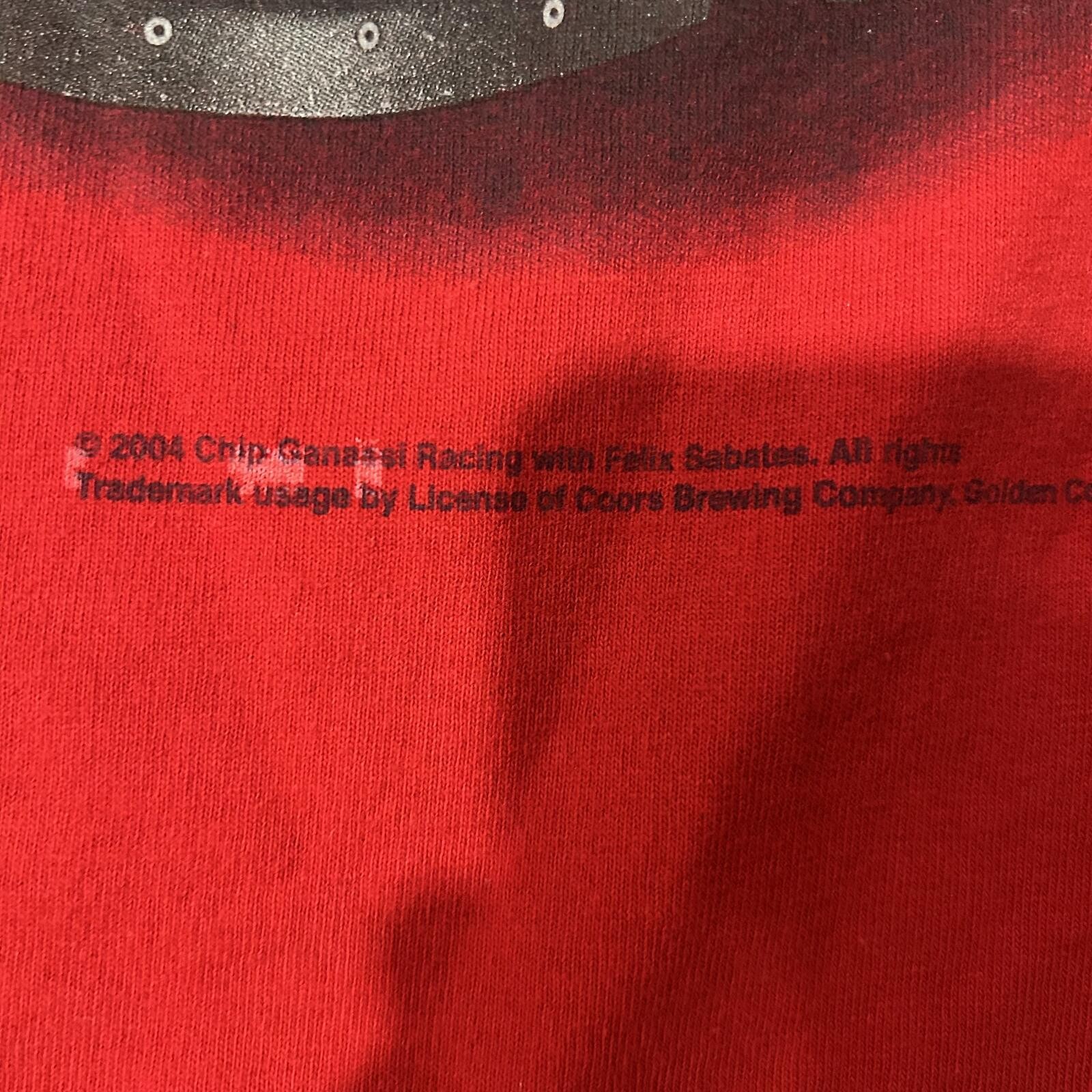2004 NASCAR Sterling Marlin Dodge Coors Light #40 Red Graphic T-Shirt Size M