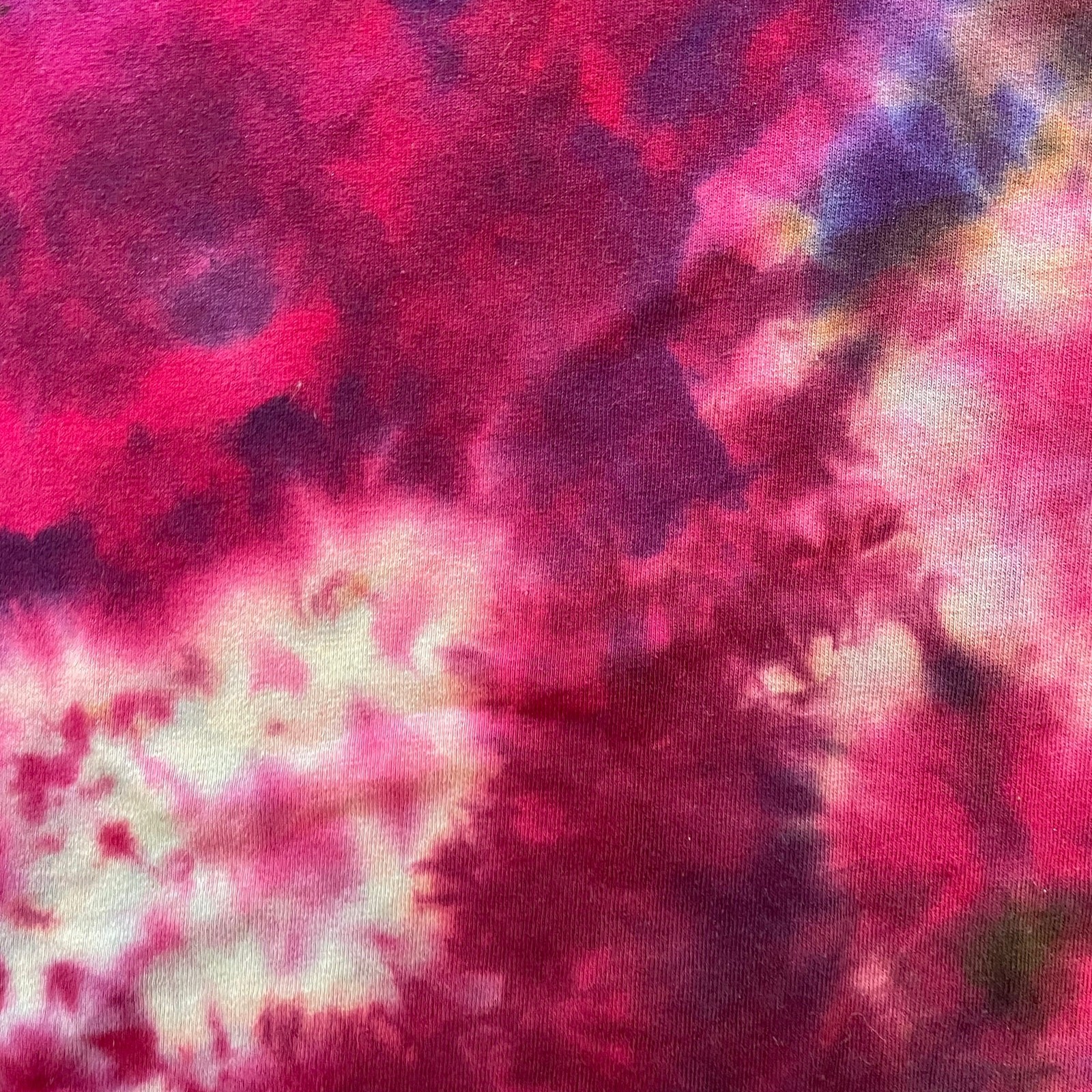 Tie Dyed Unisex T-shirt – Geode Reverse Ice Dye – Pink Purple Size Medium