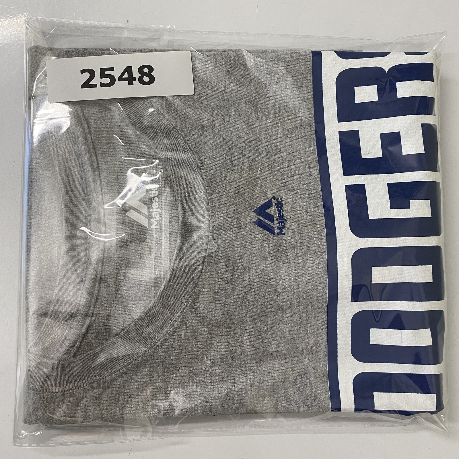 Majestic LA Dodgers Men’s Graphic T-Shirt Heather Gray Size Large Baseball Logo
