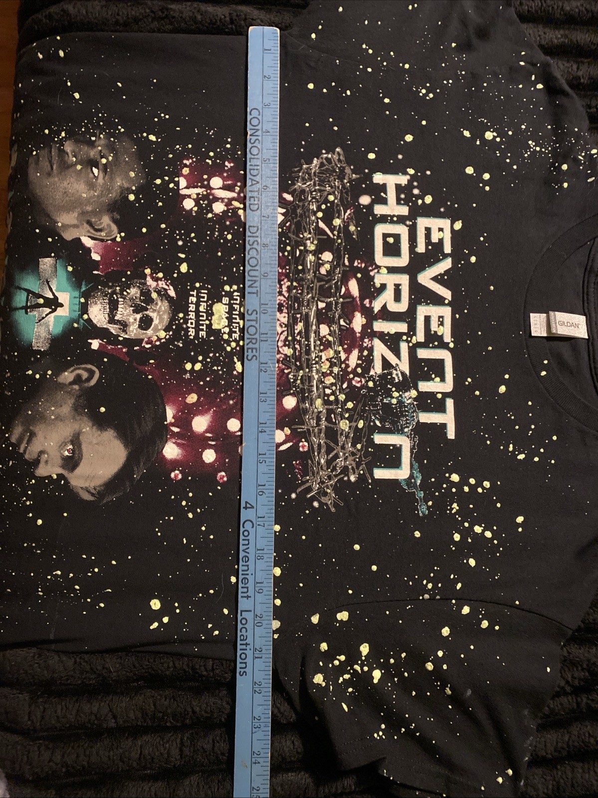 Event Horizon Glow In The Dark Shirt Large All Over Print Graveyard Goods OOP