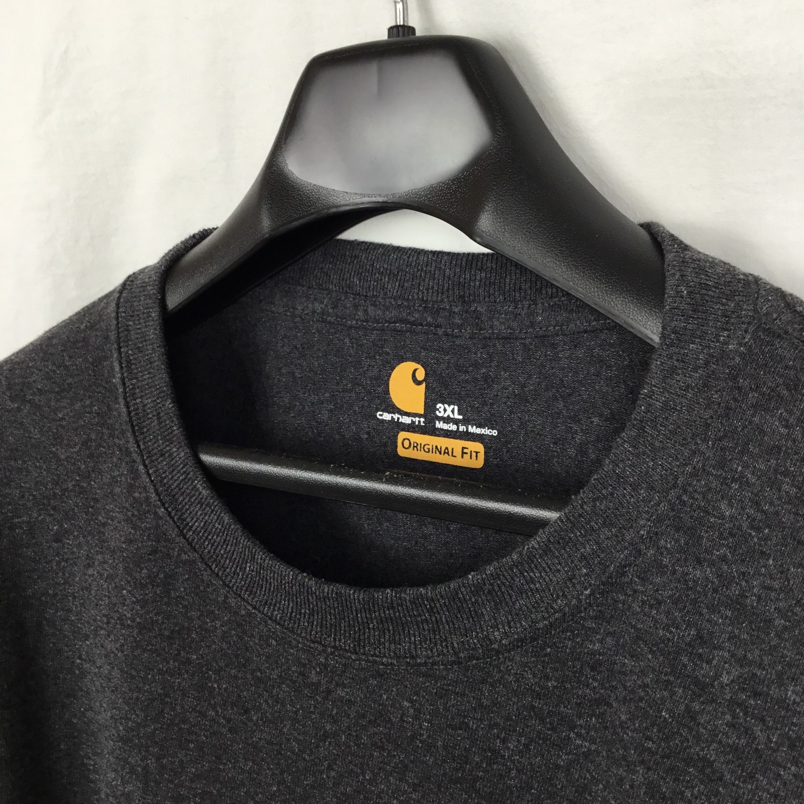 Carhartt Mens K231 Tee 3XL Carbon Heather Long Sleeve Original Fit Work Utility