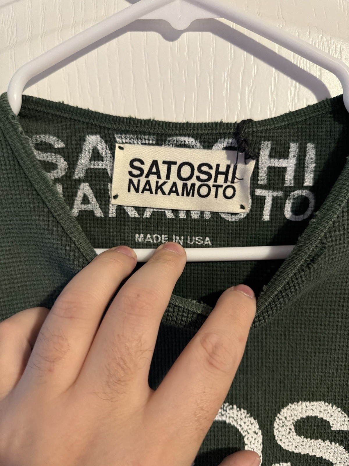Satoshi Nakamoto Logo Thermal With studs Green Size XXL