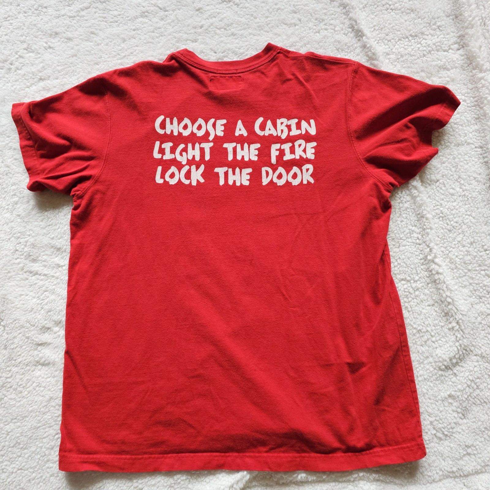 Vintage Abercrombie & Fitch Y2K Graphic Tee XL Banned Shirt Rare Red Cabin Love