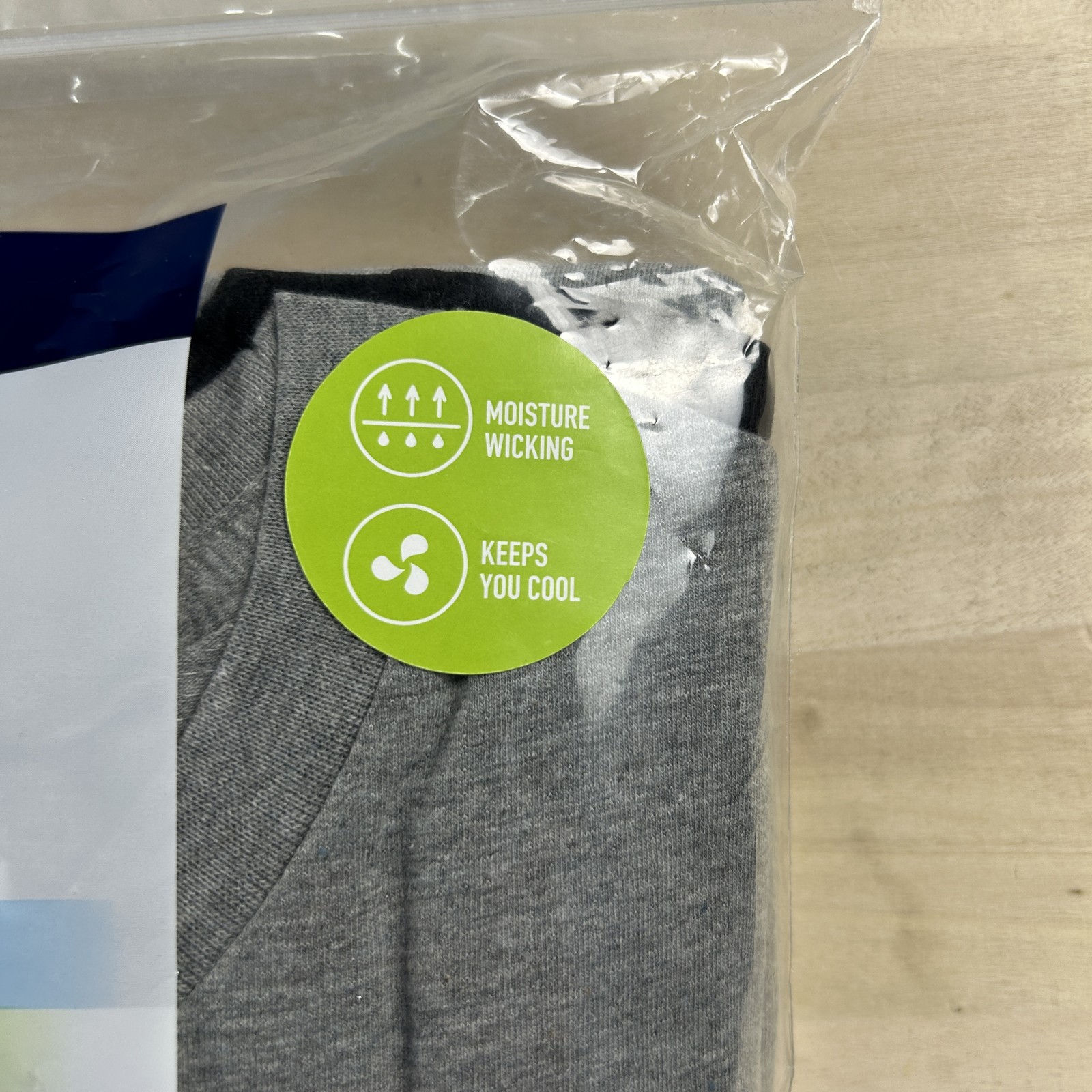 Stafford Men’s Dry+Cool Breathable Mesh Crew Neck T-Shirts 4-Pack Black Gray