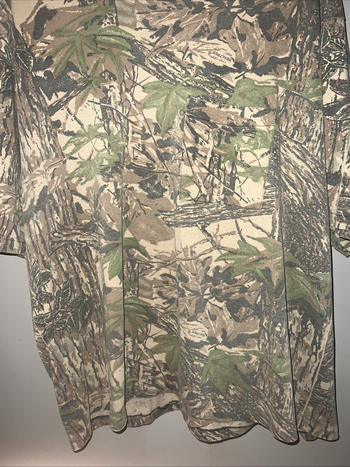 Vintage 90s Realtree Camo Single Stitch T Shirt USA Made Hunting XL