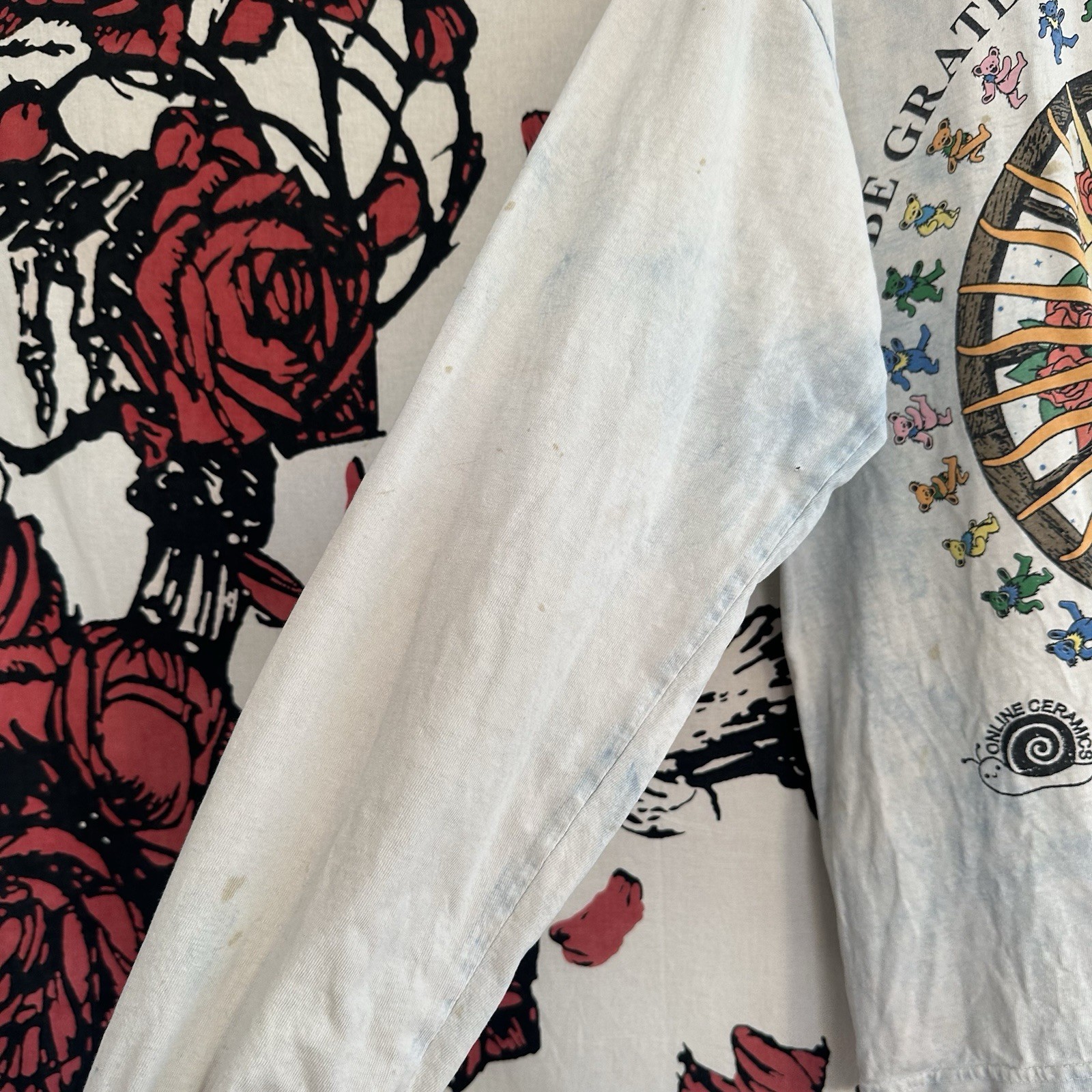 2020 Online Ceramics Grateful Dead Dancing Ring Graphic Tie Dye Long Sleeve M