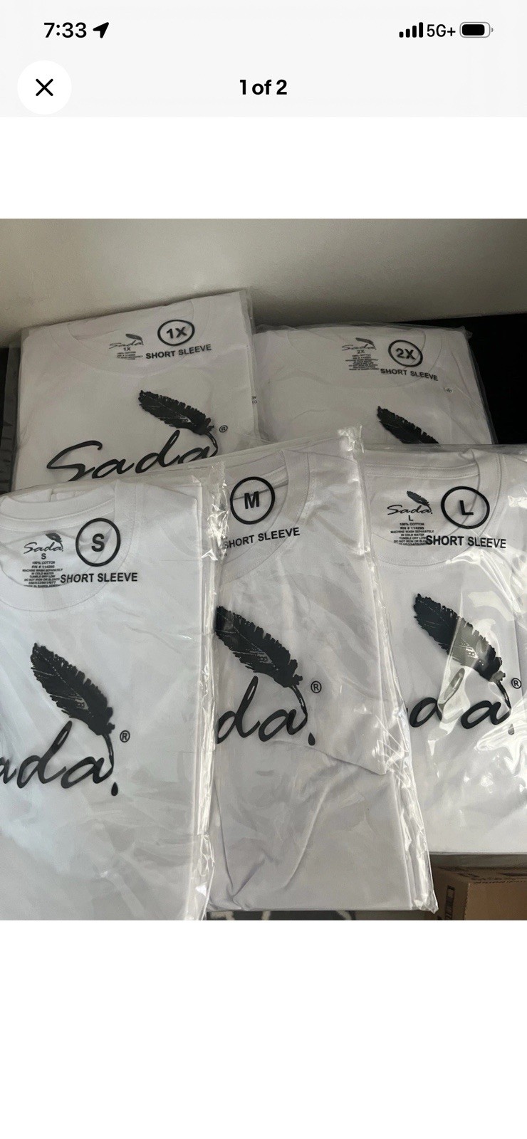 Sada T-Shirts 6-Pack Plain Crew Neck T-Shirts for Men Sizes S-6XL