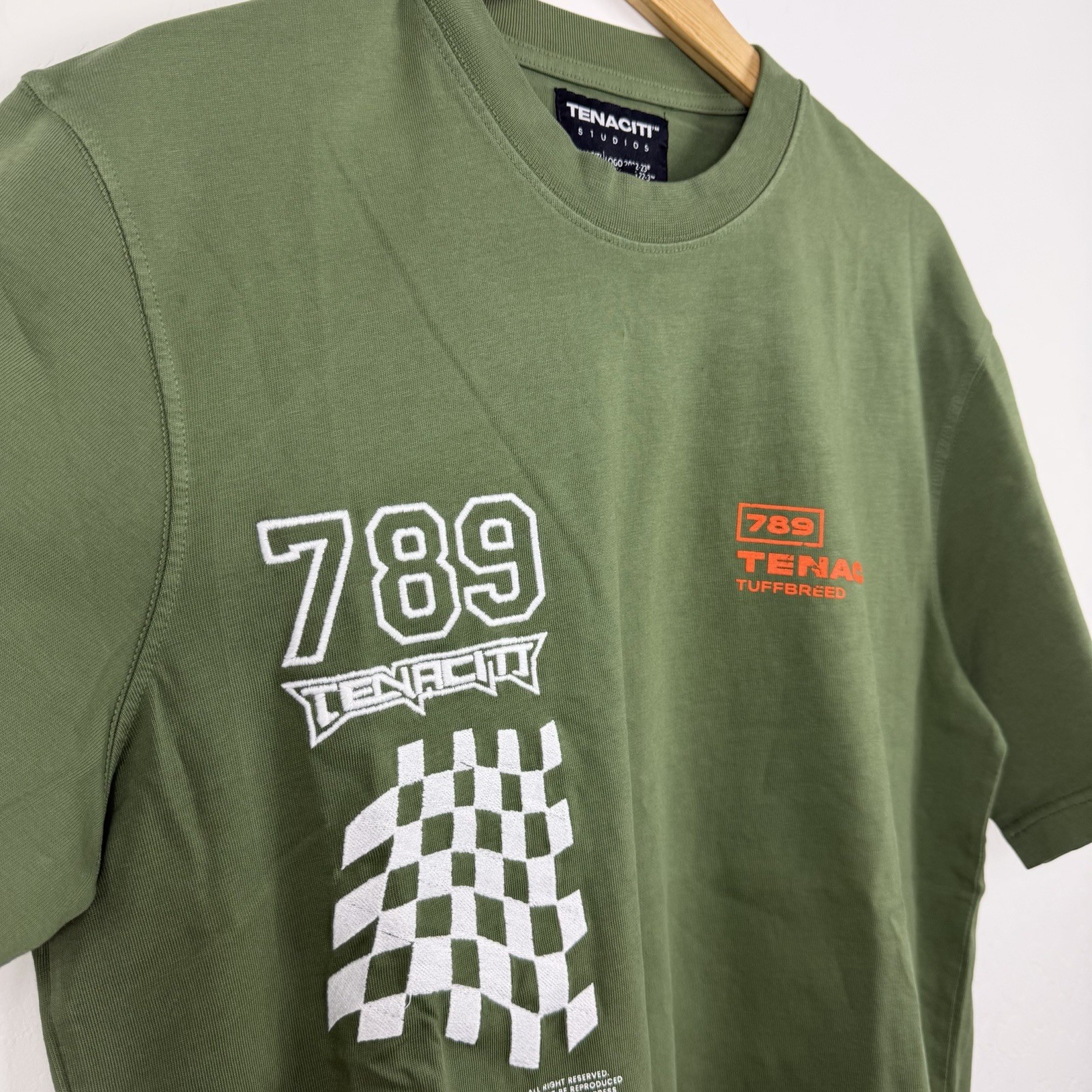Tenaciti Men’s Green Biker Streetwear Shirt NWT Size Medium