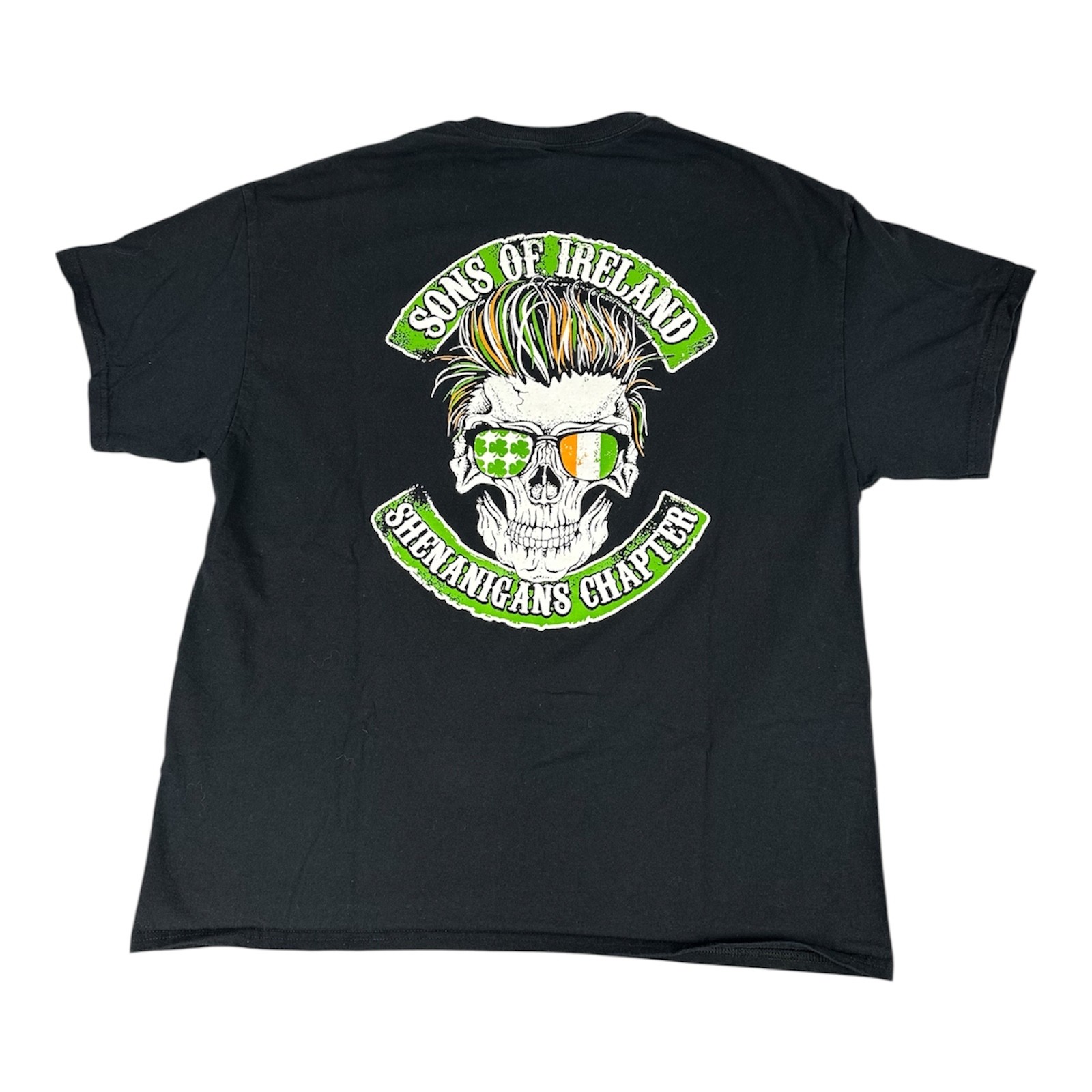 Sons of Ireland Shenanigans Chapter Black Cotton Gildan Mens XL T-shirt Dadcore