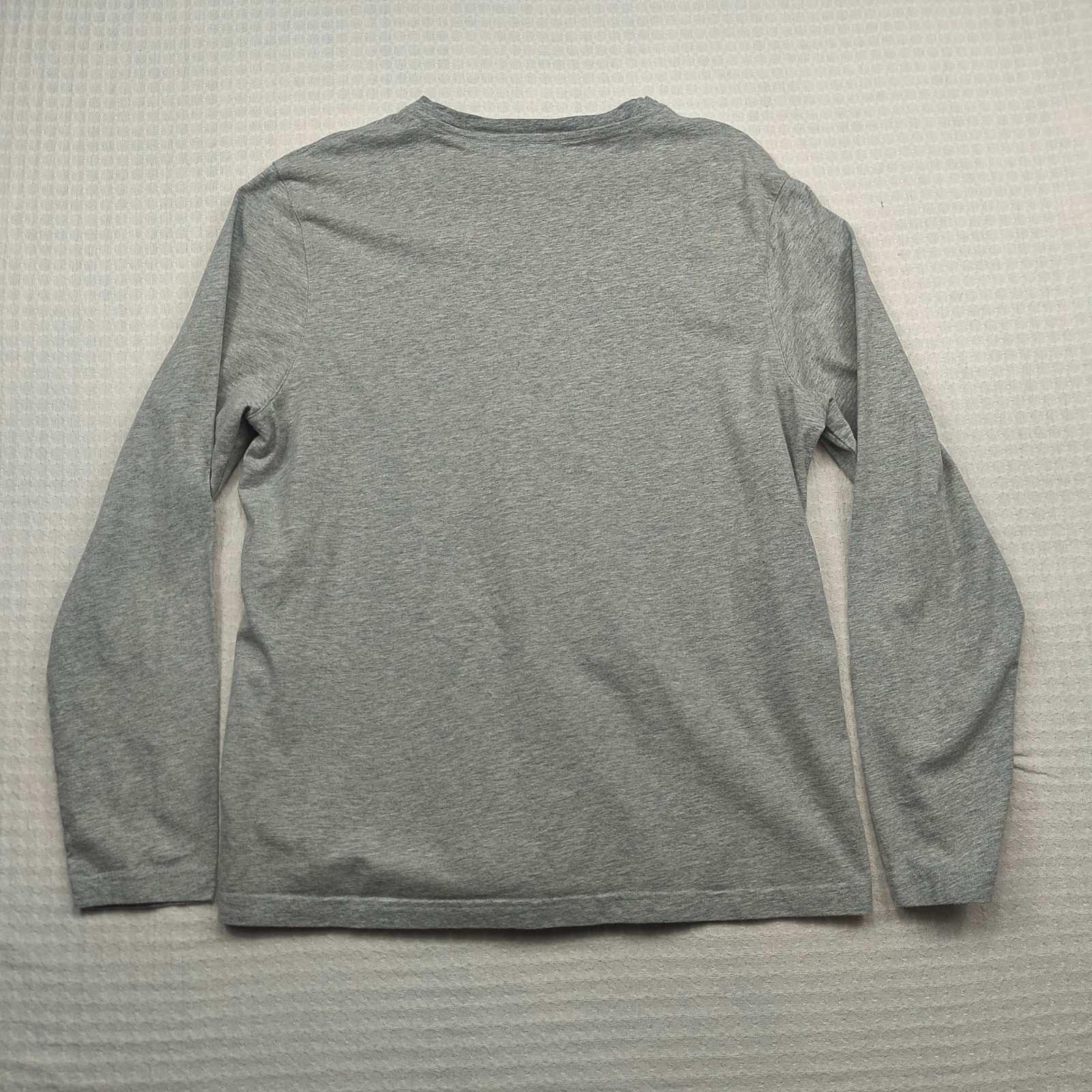 Michael Kors Mens Heather Gray Long Sleeve Logo T-Shirt Size Large 6BR6K11011