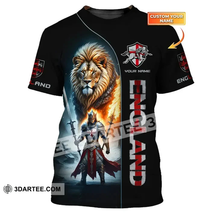 Custom Name England Shirt, England Knight 3D Shirt, English Custom Shirt L857
