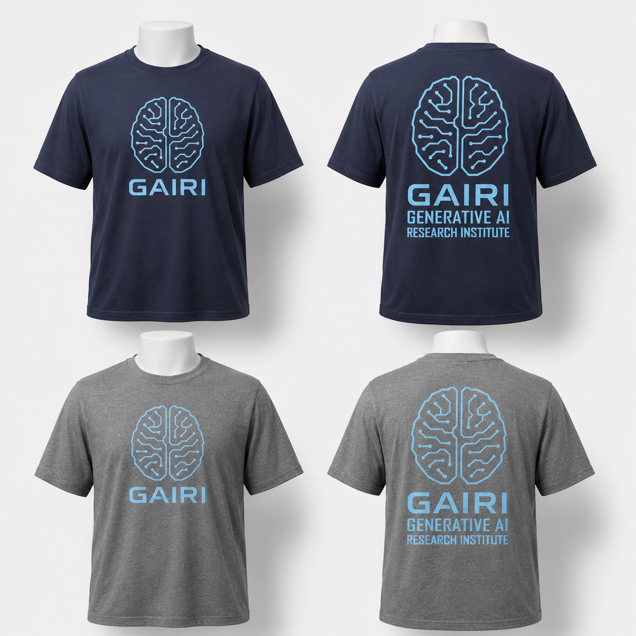 GAIRI – Generative AI Research Institute Unisex Graphic T-Shirt Navy or Gray
