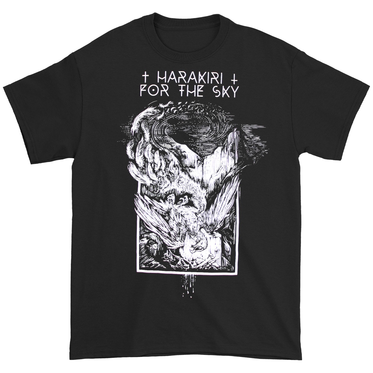 Men’s Harakiri For The Sky Dead Vulture T-shirt Medium Black