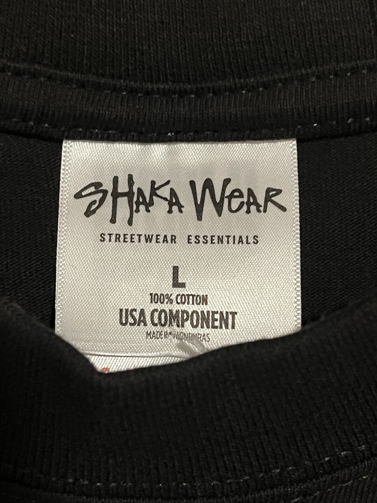 Shaka Wear + Zumiez T Shirt Adult Size L Black Short Sleeve Max Heavyweight NWT