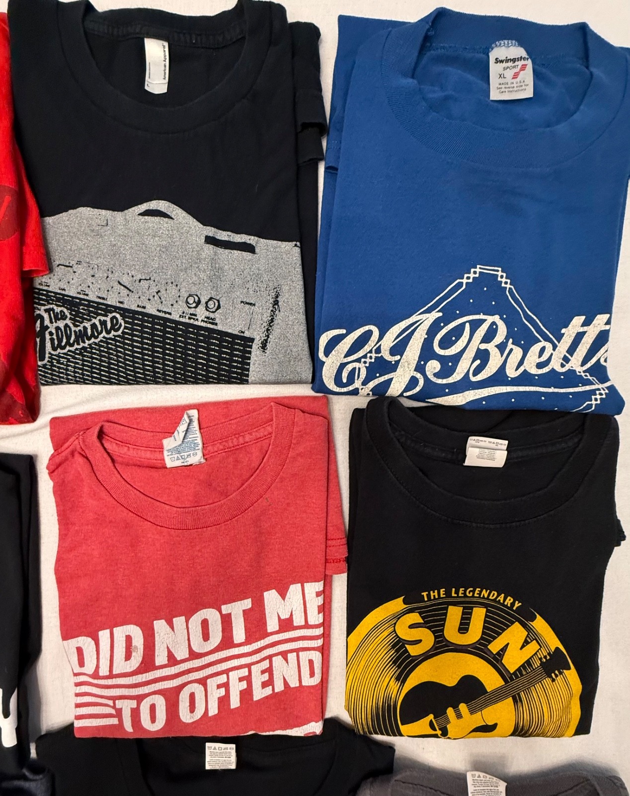 Lot Of 12 T-Shirts Sizes L XL Y2K Modern Humor Hard Rock Ralphie Music Etc