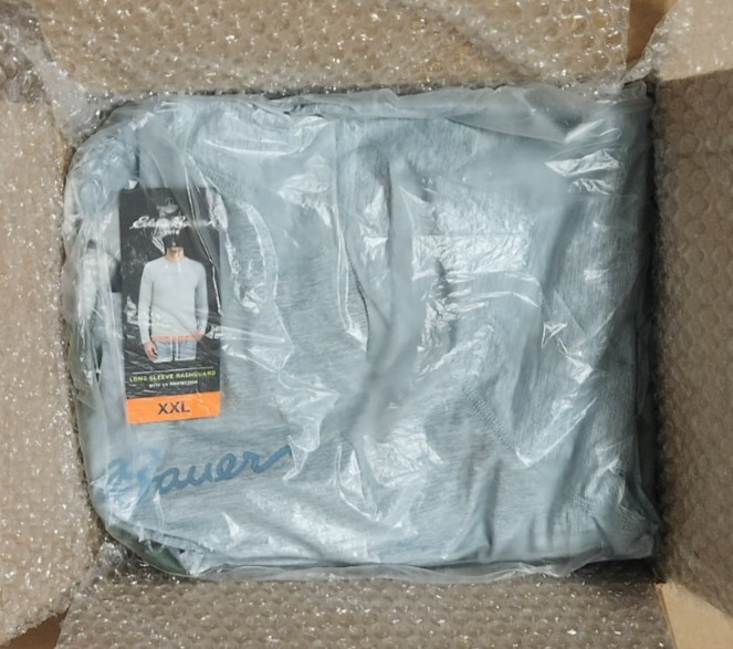 2 EDDIE BAUER SWIM long sleeve RASHGUARD shirts, XXL, NEW WITH TAGS
