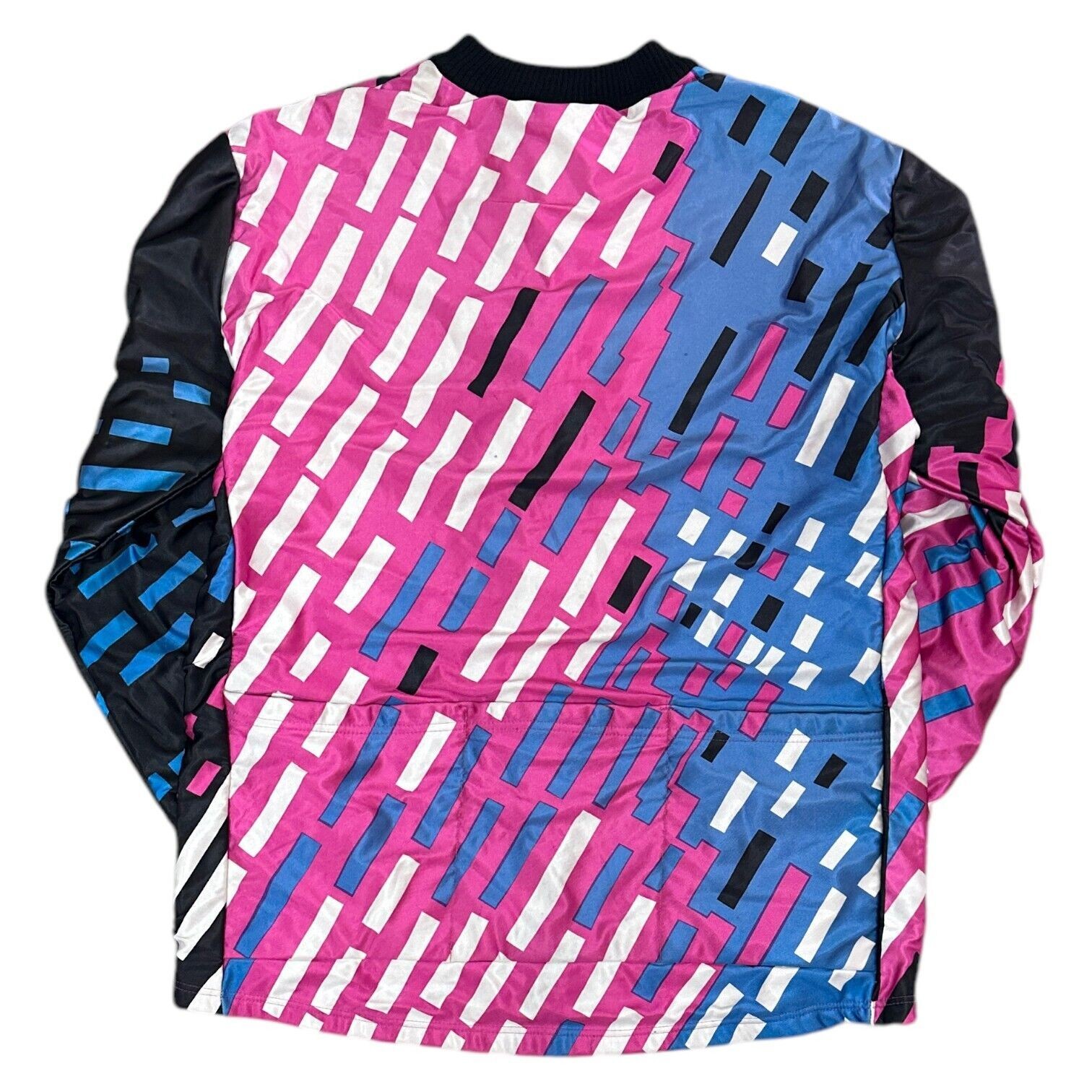 Vintage Cycling Jersey Top Full Zip Thick Warm Retro 90s Multicoloured Mens 3XL