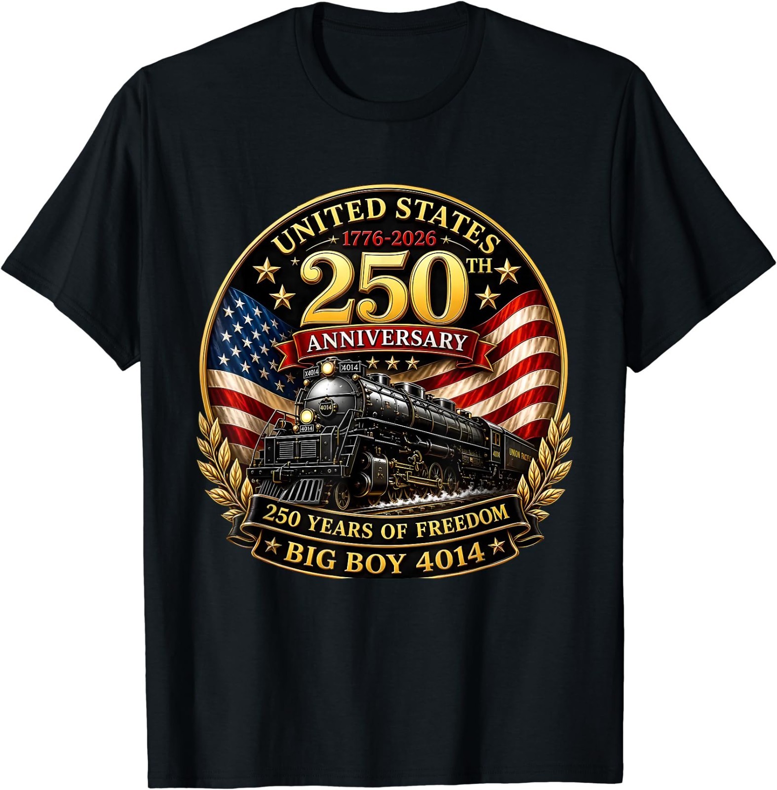 Big Boy 4014 Vintage 250 Steam Locomotive Railroad Train T-Shirt
