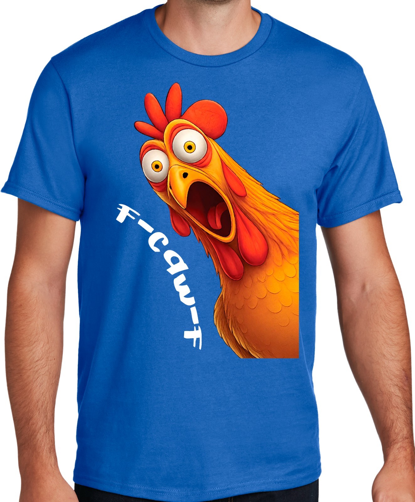 PubliciTeeZ Funny Big and Tall F-Caw-F Screaming Chicken T shirt