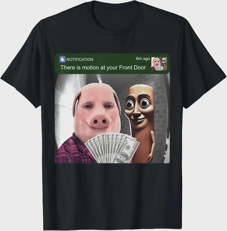 John Pork Sahur Front Door Motion Meme T-Shirt