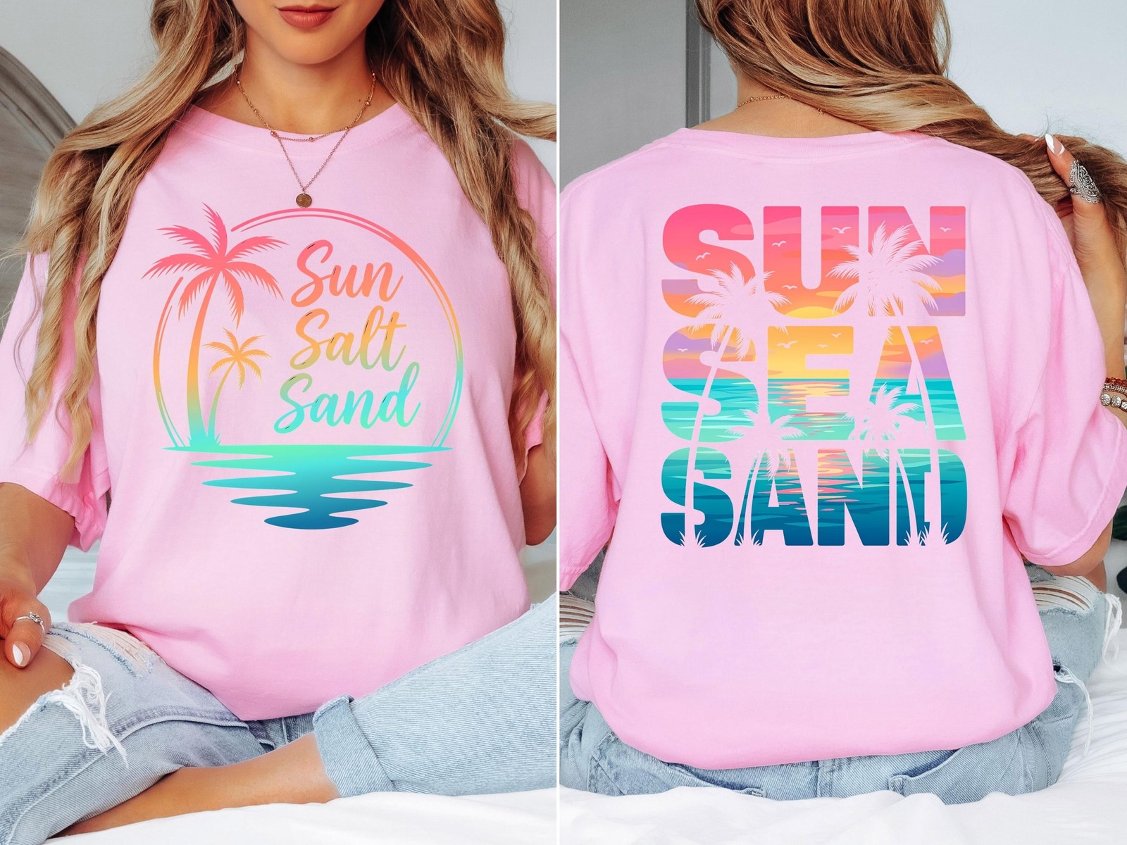 Comfort Colors Sun Salt Sand Shirt, Beach Vacation Shirt, Summer Beach T-Shirt