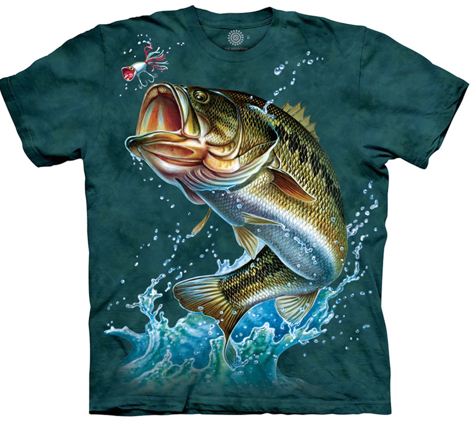 Bass River Fish Fishing Marine Aquatic Ocean Green Mountain Cotton Shirt S-5X