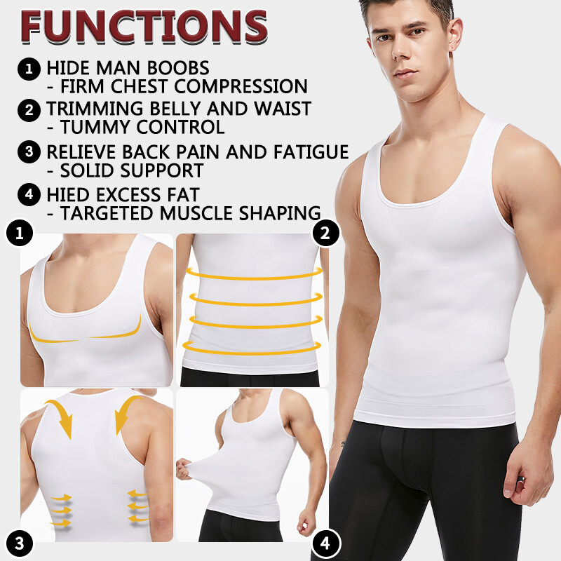 Men’s Cool Dry Short Sleeve Compression Shirts Sports Baselayer Workout Tank Top