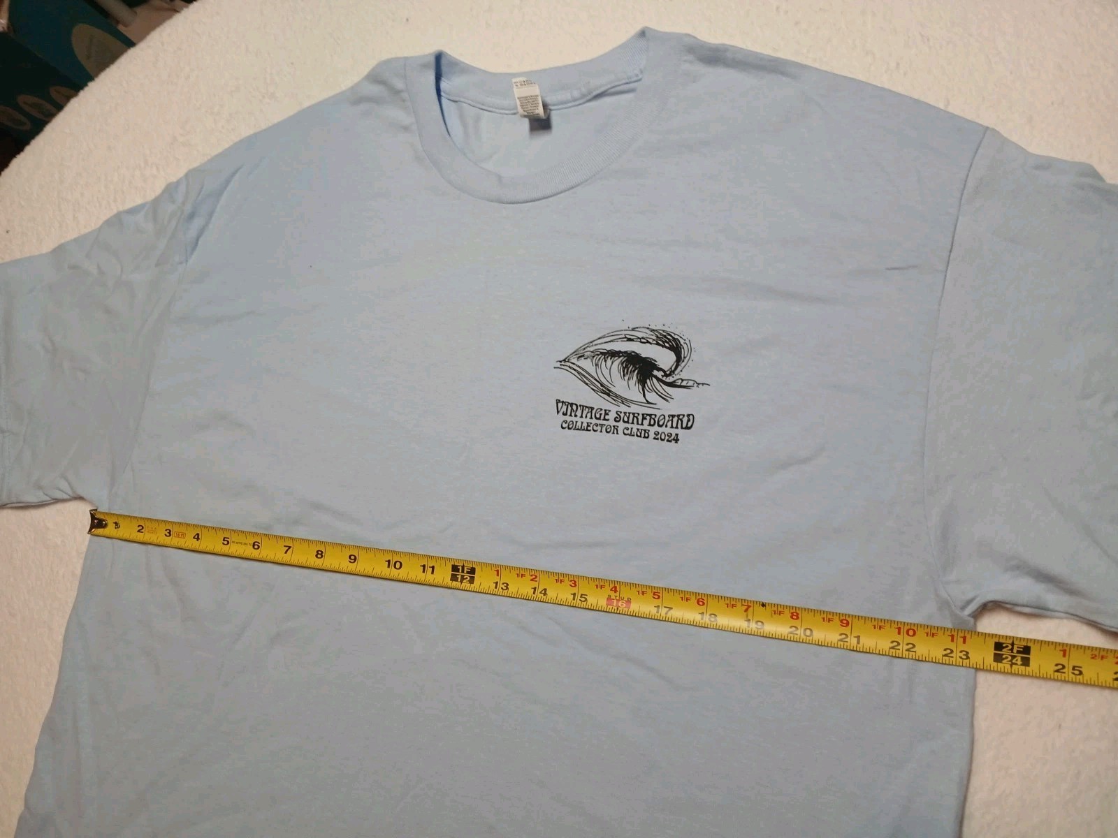 2024 Vintage Surfboard Collector Club XL Shirt American Apparel 1301 Light Blue
