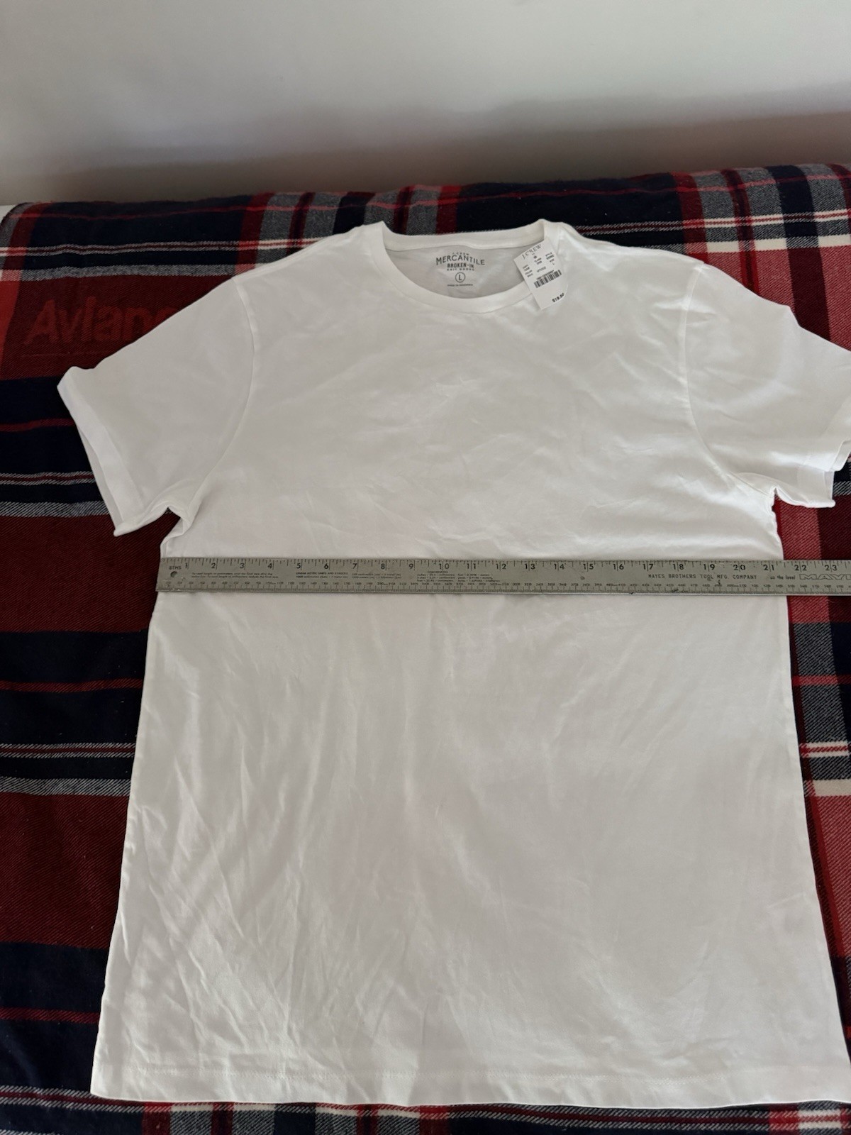 J Crew Mens Short Sleeve Crew Neck Cotton T Shirt Large White