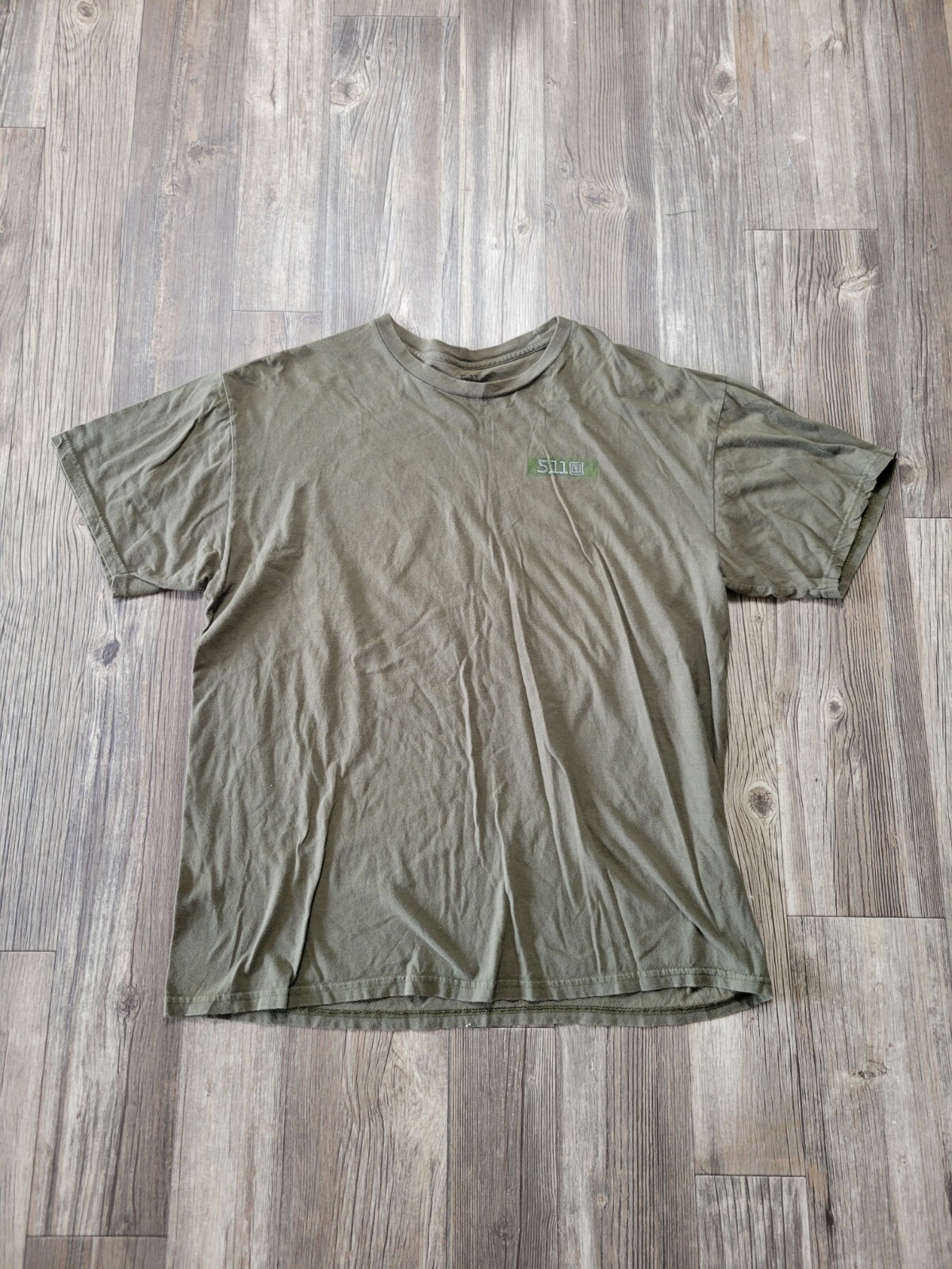 5.11 Tactical Gear Shirt Mens XL Green Flag Graphic Back Hit Comfort Work Wear