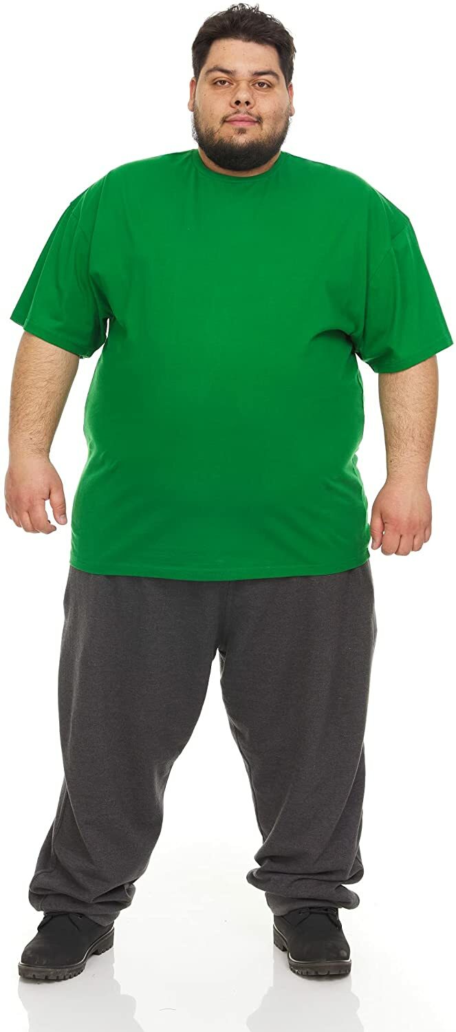 BILLIONHATS 12 Pack Plus Size Men Cotton T-Shirt Bulk Big Tall Short Sleeve