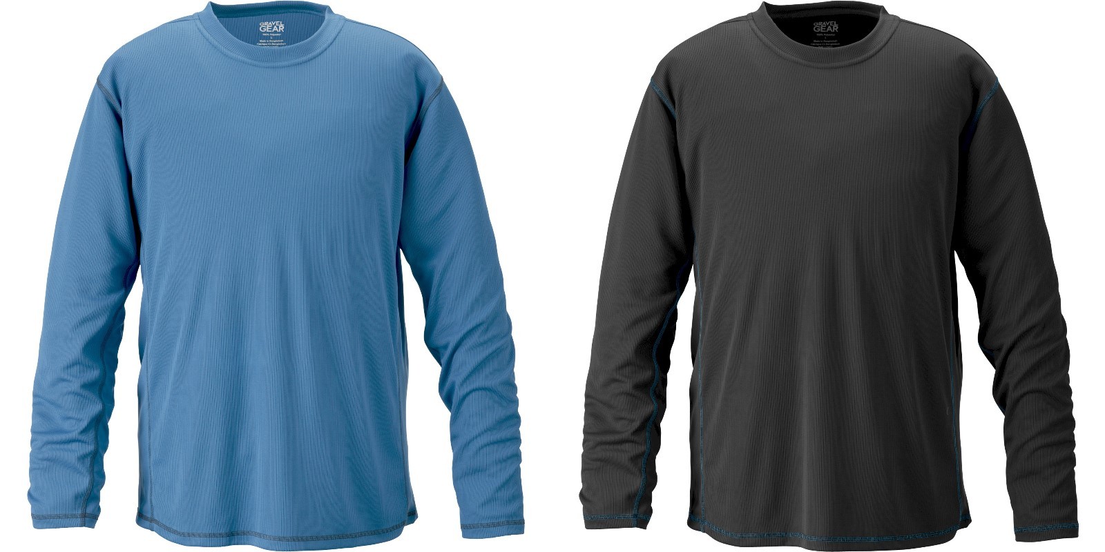 Gravel Gear Men’s CoolMax Moisture Wicking Long Sleeve Tee Shirt Choose Size