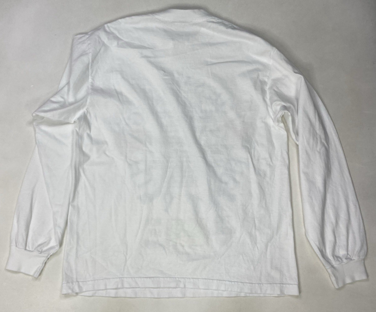 Online Ceramics Time For A New Day Graphic T-shirt Men Large White Long Sleeve
