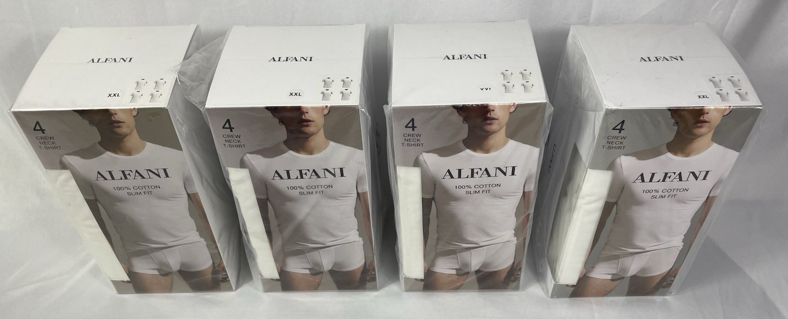 ALFANI Lot of 4 Men’s XXL 4-Pack Slim-Fit Solid Cotton Undershirts 16 Total NWT