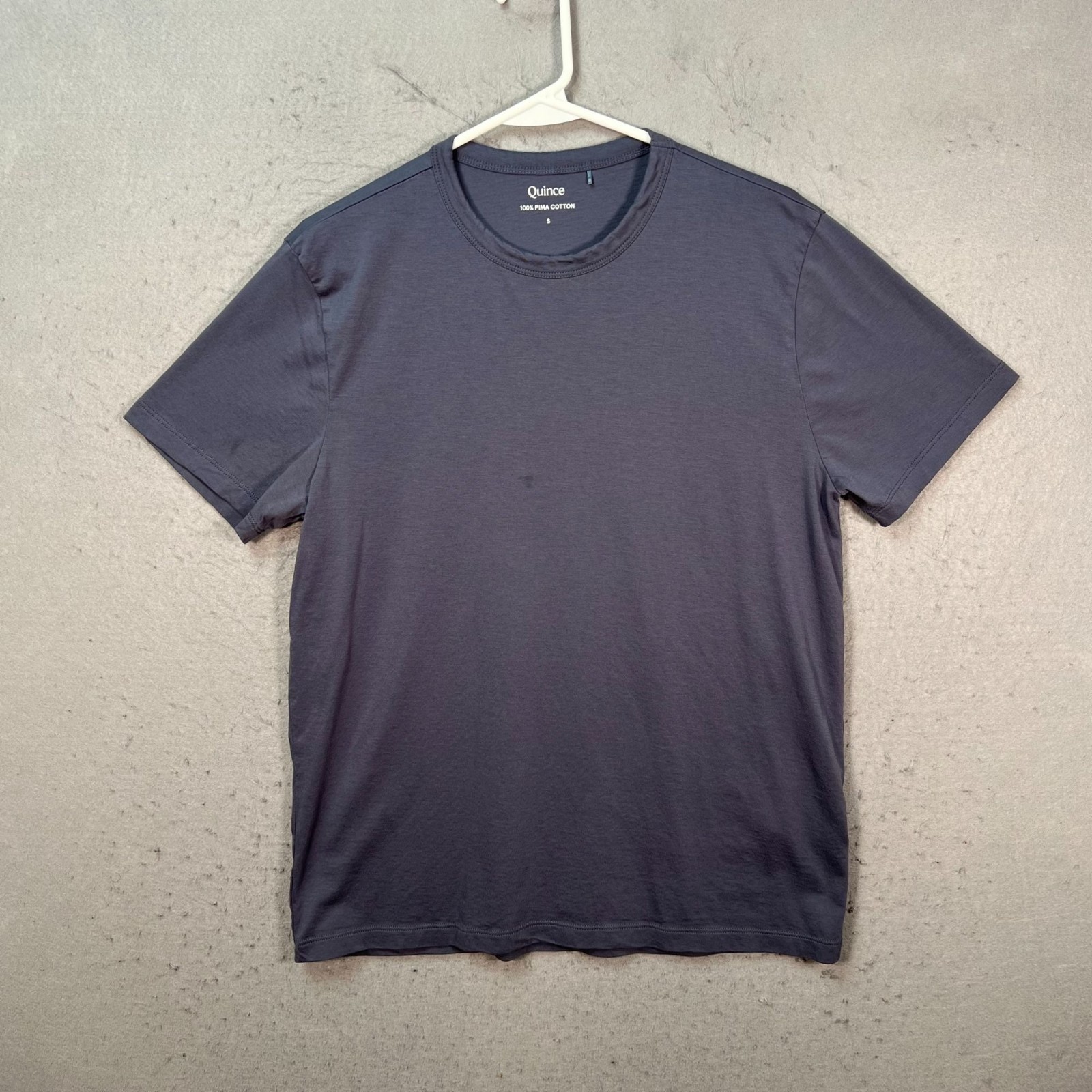 Quince Mens Size Small 100% Pima Cotton Crewneck T-Shirt Blue