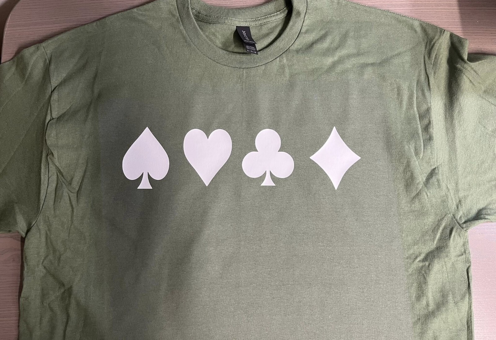 2 Sided WW2 WWII 101st Airborne Tour T shirt tee Poker Cards Military Army