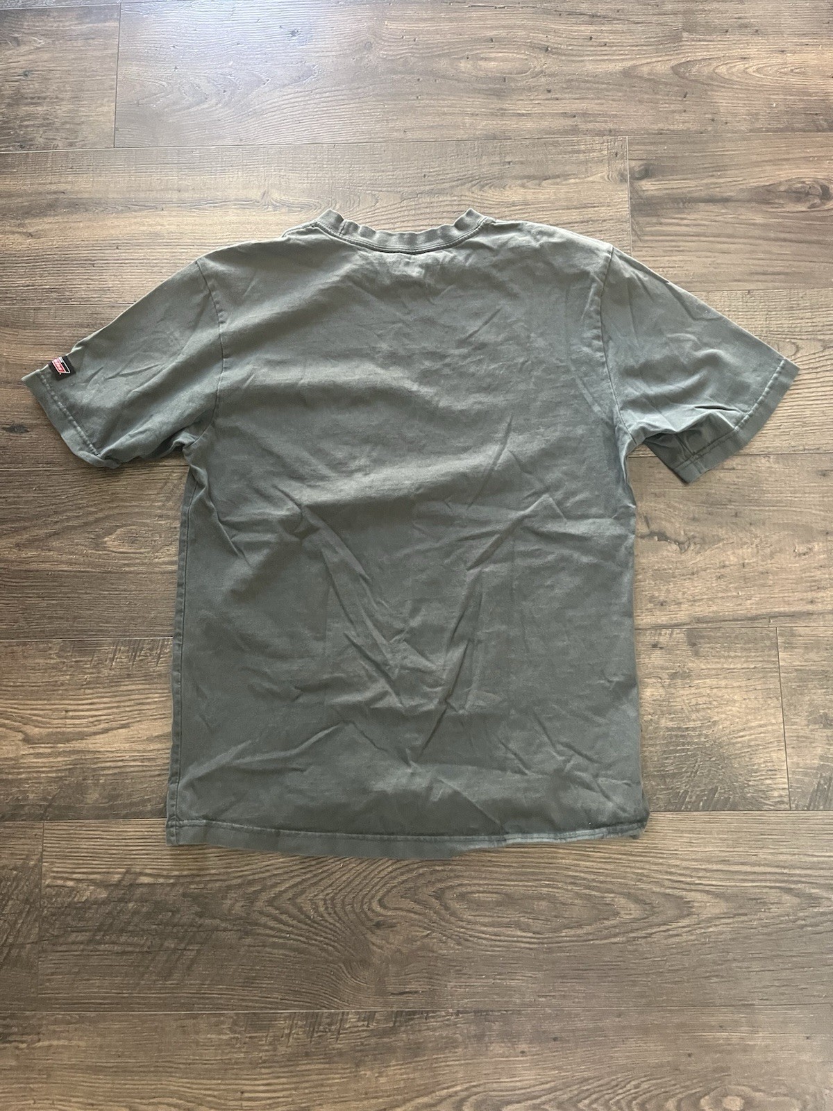 Dickies Men’s Green Cotton Knit Logo Pocket Crew Neck Short Sleeve T-Shirt