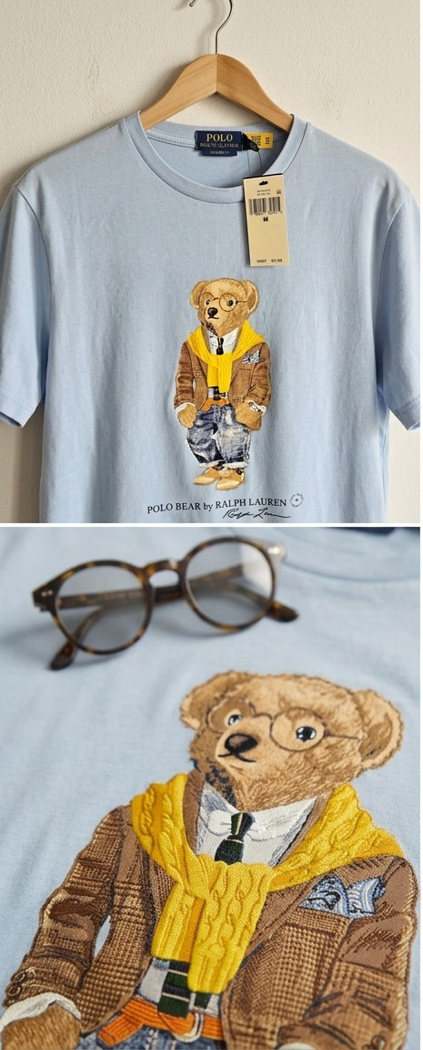 Polo Ralph Lauren Men`s Polo Bear Tee T-Shirt Blue
