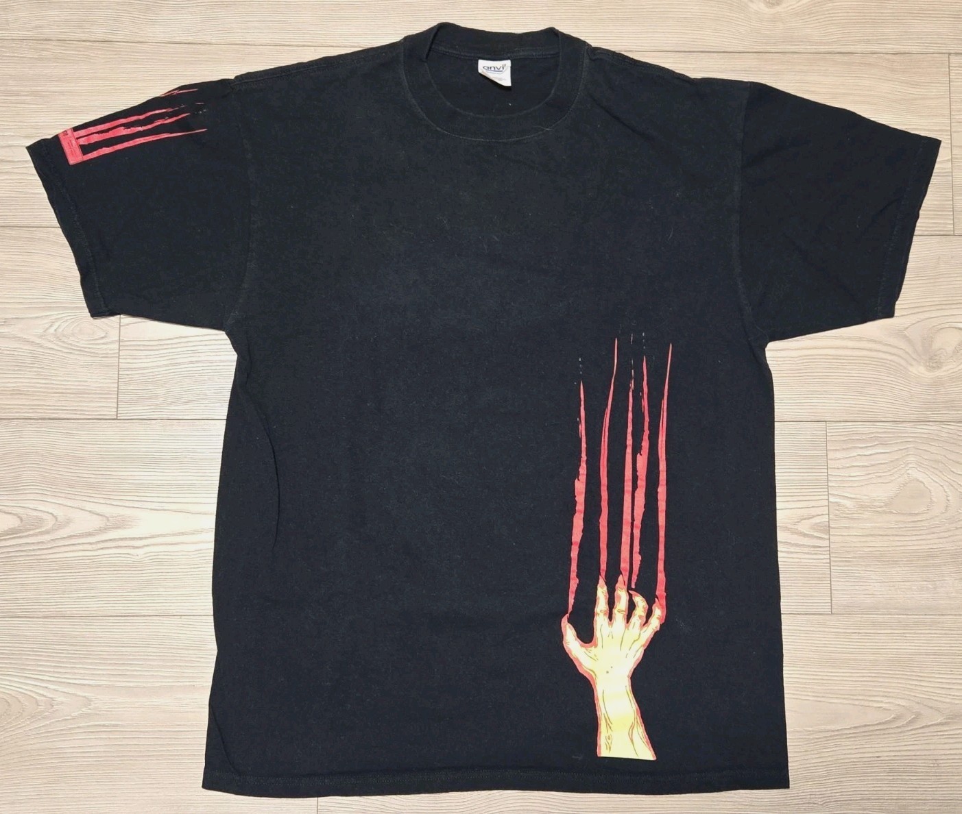 Vintage Anvil Shirt Bloody Hand Dragging Ameristar Casino Mens XL Black Movie