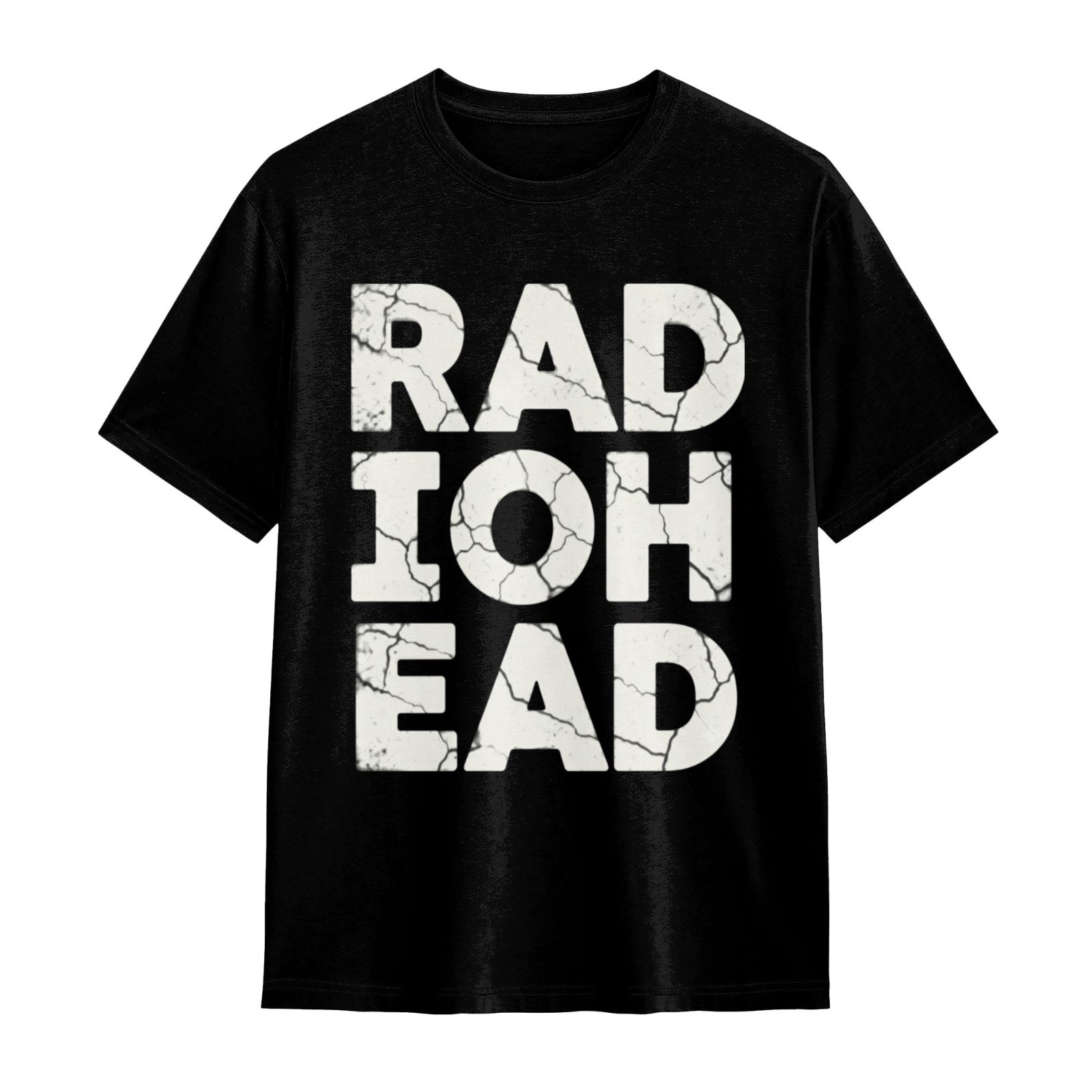 Classic 90s Rock Band Radiohead Cracked Distressed Logo T-Shirt Unisex Music Fan