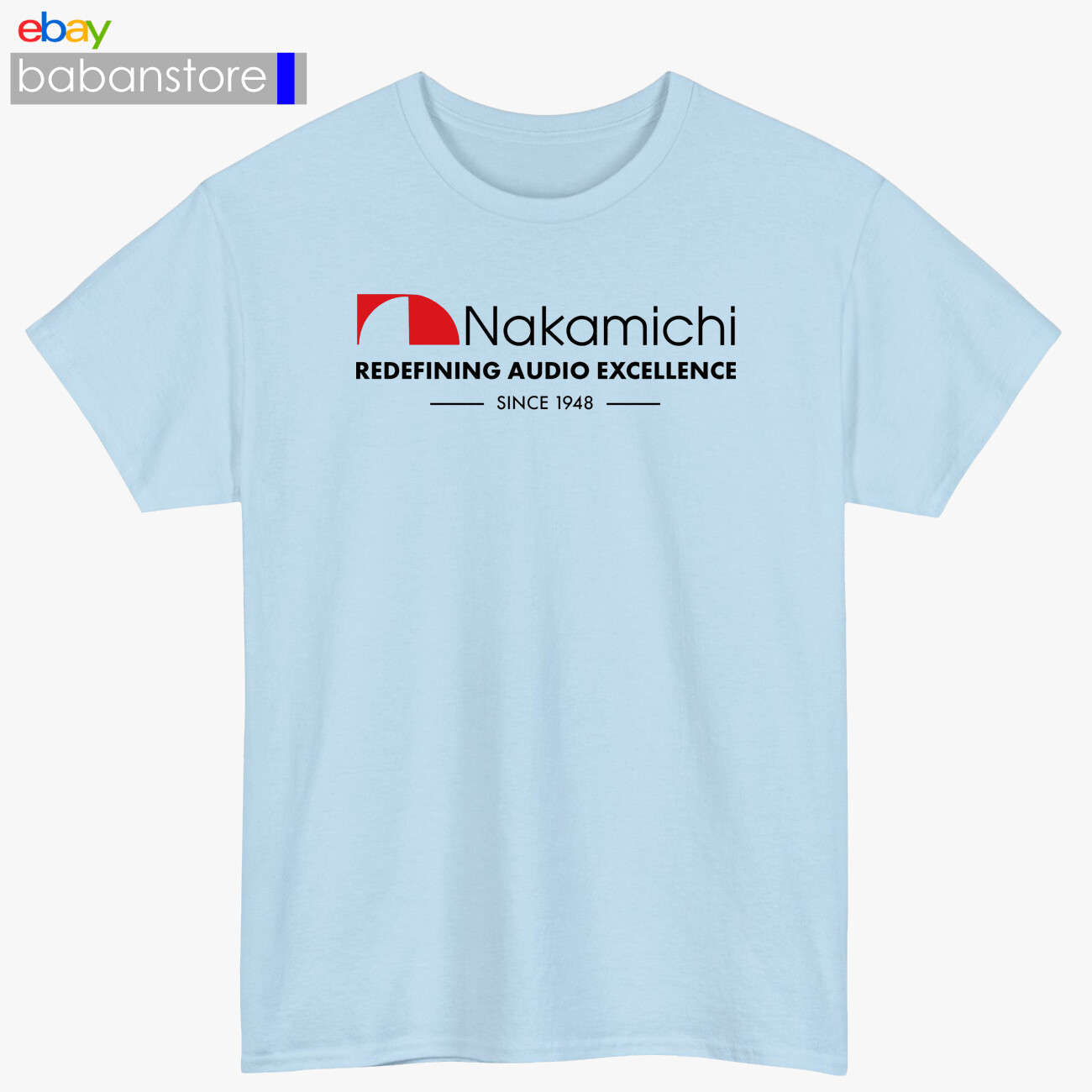 Nakamichi Audio Logo Black/White/Grey/Navy/Red/Light Blue T-Shirt Size S-5XL